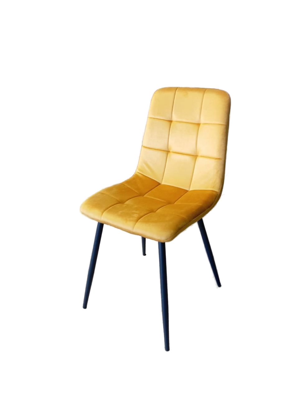 Стул Y2017 (каркас черный тк. коллекции Велюр горчица (AOX)) Стул Y2017 (каркас черный тк. коллекции Велюр горчица (AOX))