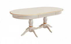 Стол Кингли 1600(2200)*1000*765 (тон слон.кость RAL1013 + патина золото) Стол Кингли 1600(2200)*1000*765 (тон слон.кость RAL1013 + патина золото)