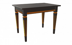 Стол Стар 1000(1400)*700*765 (столешница тон черный RAL9005 / подстолье тон черный RAL9005 + патина золото) Стол Стар 1000(1400)*700*765 (столешница тон черный RAL9005 / подстолье тон черный RAL9005 + патина золото)